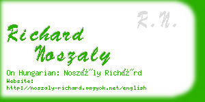 richard noszaly business card